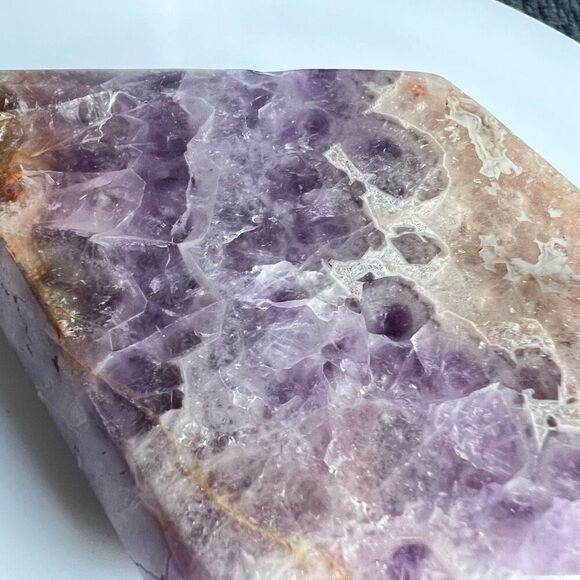 Amethyst Crazy Lace Crystal Diamond / Rhombus - Picture 6 of 10